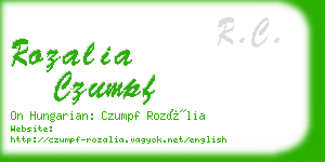 rozalia czumpf business card